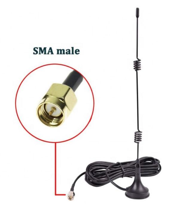 868~2700Mhz Spring GSM 3G 4G LTE Antenna with SMA Male Connector Magnetic Base RG174 Cable